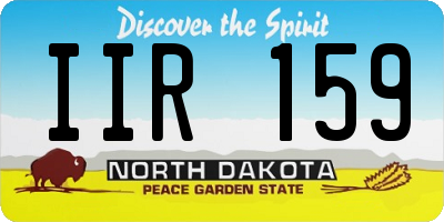 ND license plate IIR159