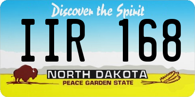 ND license plate IIR168