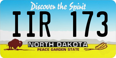 ND license plate IIR173
