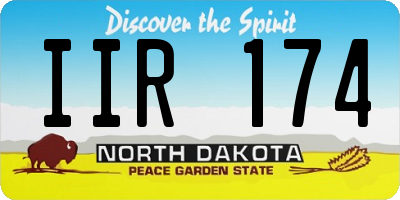 ND license plate IIR174
