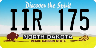 ND license plate IIR175