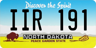 ND license plate IIR191