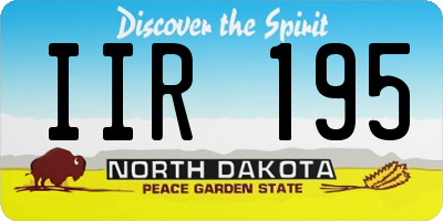 ND license plate IIR195