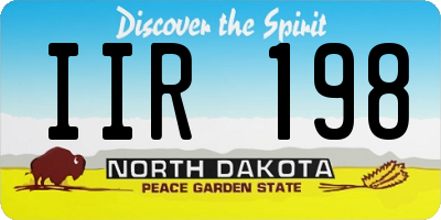 ND license plate IIR198
