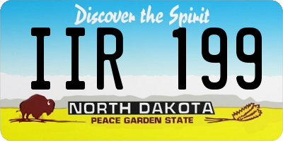 ND license plate IIR199