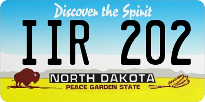 ND license plate IIR202