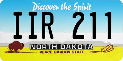 ND license plate IIR211