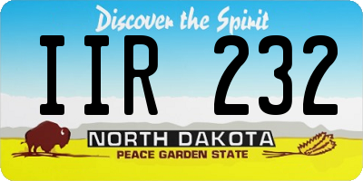 ND license plate IIR232