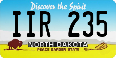 ND license plate IIR235