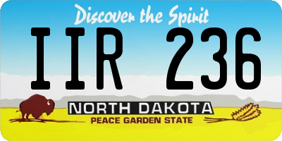 ND license plate IIR236