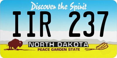 ND license plate IIR237