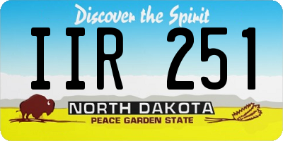 ND license plate IIR251