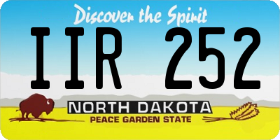 ND license plate IIR252
