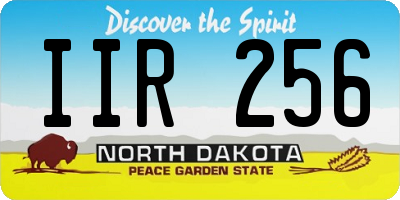 ND license plate IIR256