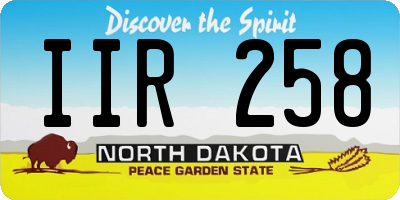 ND license plate IIR258