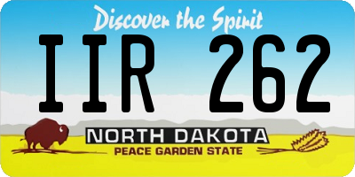 ND license plate IIR262