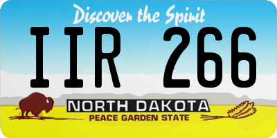ND license plate IIR266