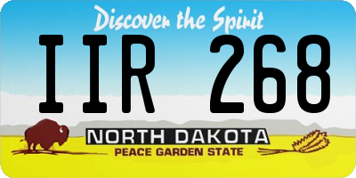 ND license plate IIR268