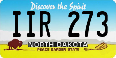 ND license plate IIR273