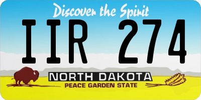 ND license plate IIR274