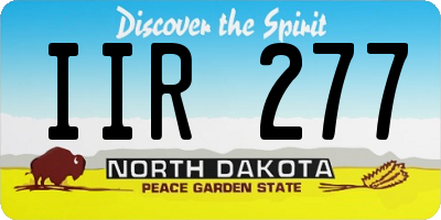 ND license plate IIR277