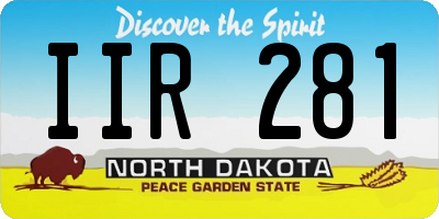 ND license plate IIR281