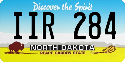 ND license plate IIR284