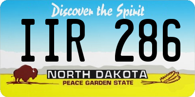 ND license plate IIR286