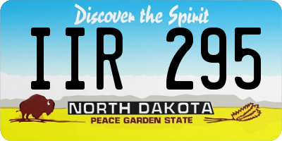 ND license plate IIR295