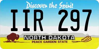 ND license plate IIR297