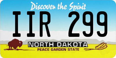 ND license plate IIR299