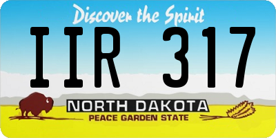 ND license plate IIR317