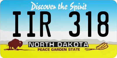 ND license plate IIR318