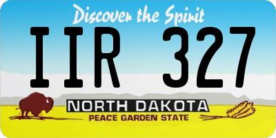 ND license plate IIR327