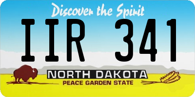 ND license plate IIR341