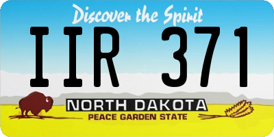 ND license plate IIR371