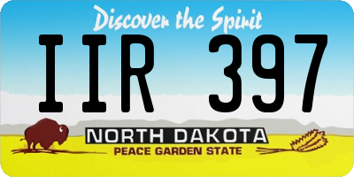 ND license plate IIR397