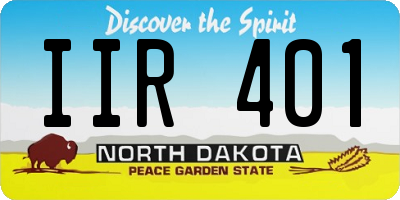 ND license plate IIR401