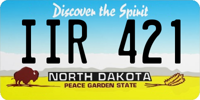 ND license plate IIR421