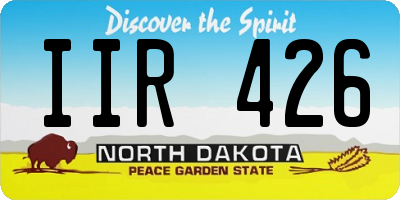 ND license plate IIR426