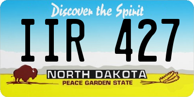 ND license plate IIR427