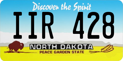 ND license plate IIR428