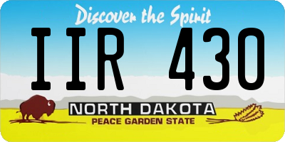 ND license plate IIR430