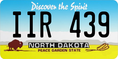 ND license plate IIR439