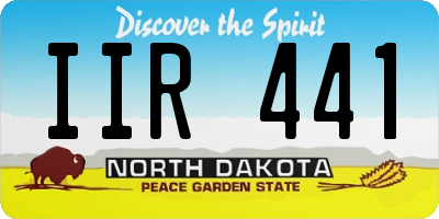 ND license plate IIR441