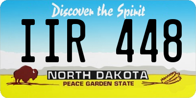 ND license plate IIR448