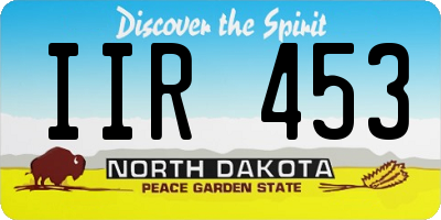ND license plate IIR453