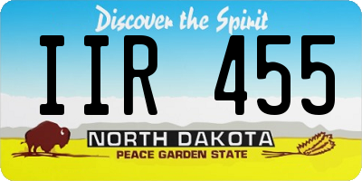 ND license plate IIR455