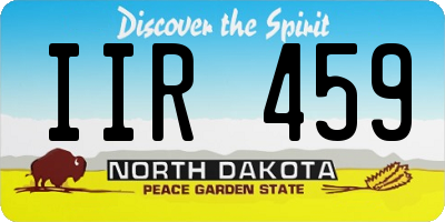 ND license plate IIR459