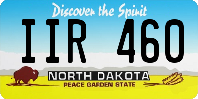 ND license plate IIR460